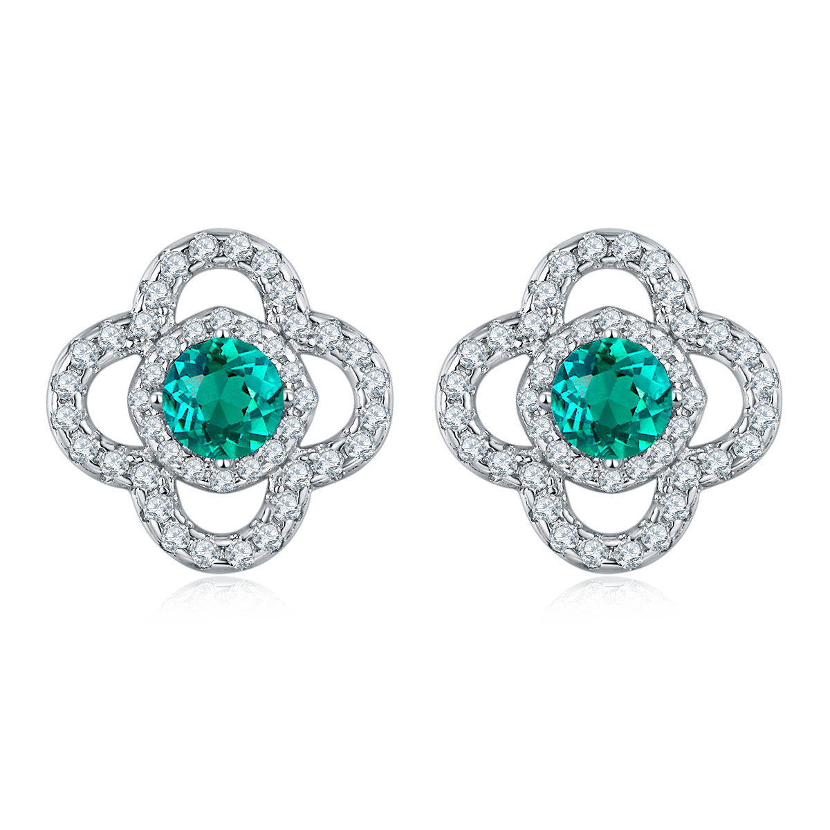 S925 Boucles d'oreilles Sterling Silver Clover