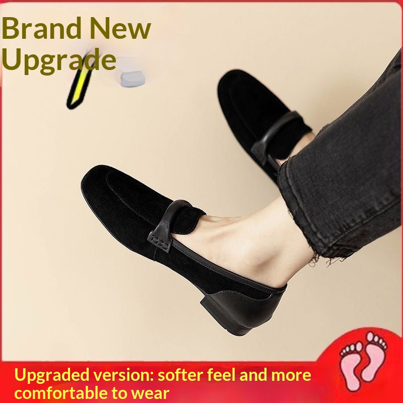 Mocassins pointus mat en cuir doux