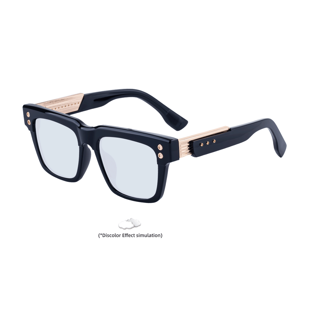 Lunettes de soleil de style européenne et américaine à changement de couleur
