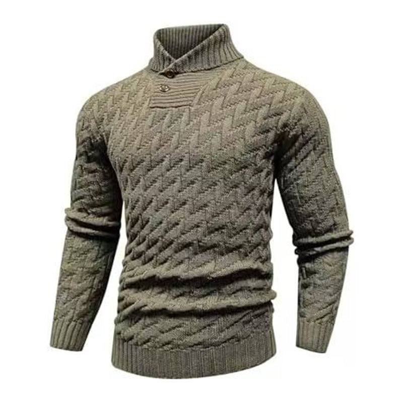 Sweater à la mode rond-col rond homme Slim-Fit