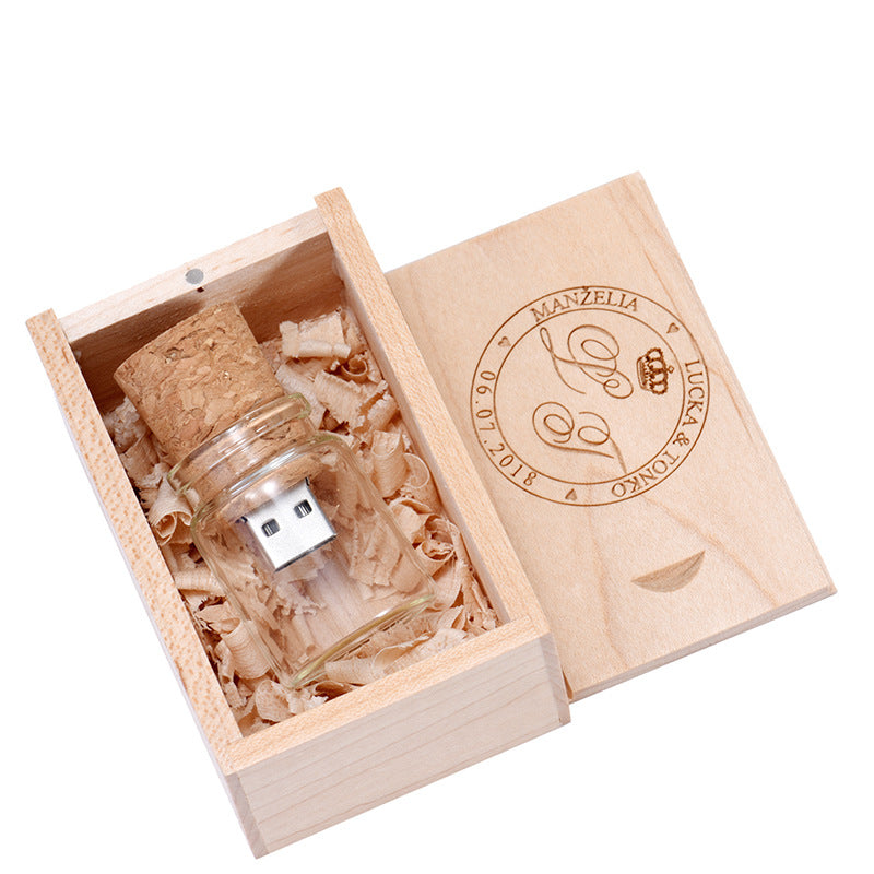 Disque de stockage de bouteille de lettering en bois personnalisé