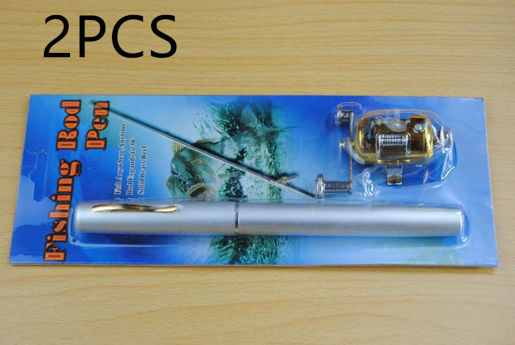 Ensemble d'engins de pêche à la canne à bâton de tambour télescopique