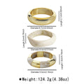 Set de bracelet en acrylique translucide géométrique poli