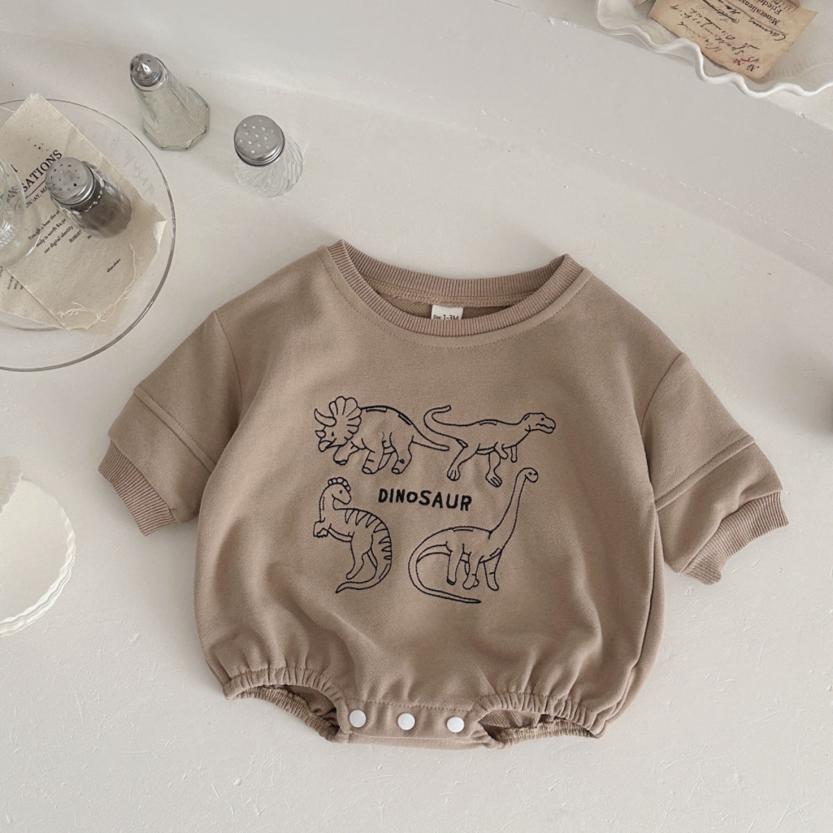 Versatile Casual Col d'équipage Baby Onesie Hoodie