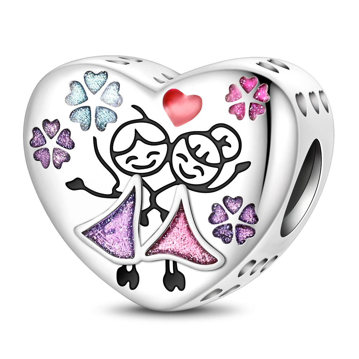 Bricolage Sœur Perle en forme de coeur Pendentif bijoux Accessoire