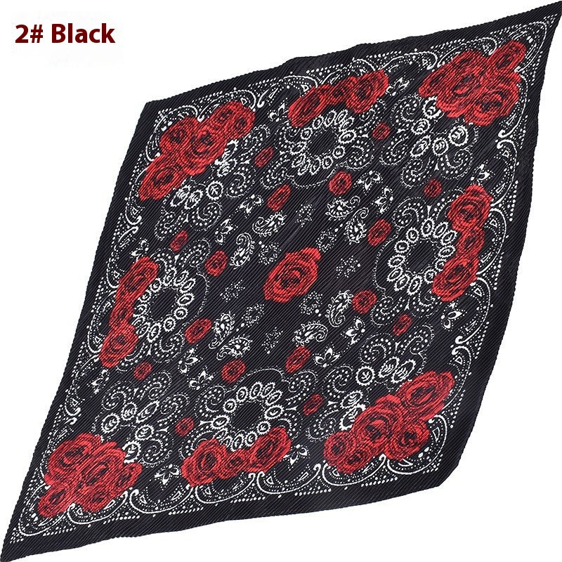 Mode Retro Rose Pattern Grand mouchoir