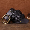 Ceinture en cuir de vache tissée à la main pour hommes