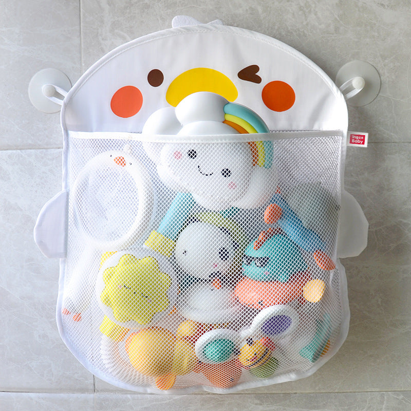 Cartoon mignon Duck Baby Baignoire Rangement Mesh Bag Salle de bain avec suspension coupe