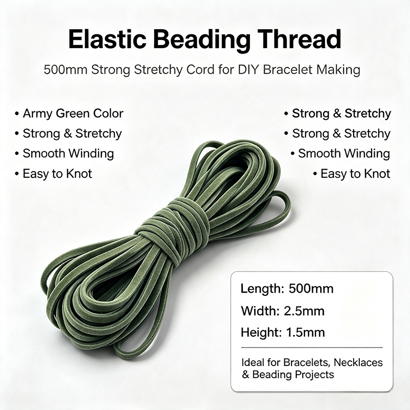 500mm Suede cordon élastique de perles doux chaîne en cuir faux pour bricolage bracelet collier Hangin
