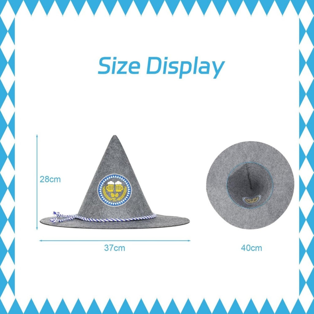 2-Pack Traditional Carnaval Hat Oktoberfest Accessoires de costume pour adultes