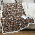 Blankets de Boxer Super Soft Fuzzy Dogs Blanket Pour Enfants Adultes Mignon Puppy Fleece Blanket Rev