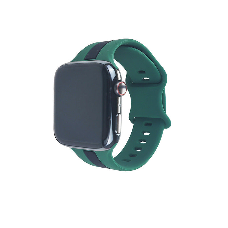 Deux tons rayures de bracelet Contraste Color Sports