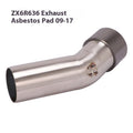 Tube d'échappement de moto graphite anneau amiante Pad