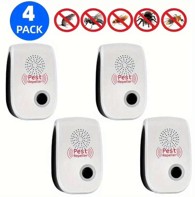 4X Ultrasonic Pest Control Repeller UK Mouse de souris de rat à rejet externe