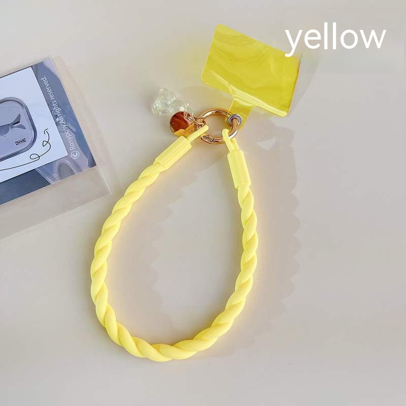 Coque de téléphone Lanyard Convient pour Silicone Split Lanyard Porte-clés Rope Court Téléphone mobile Pe
