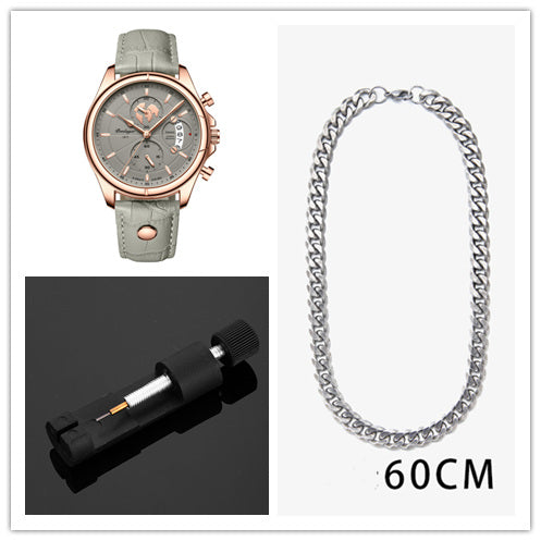 Montre à quartz multifonctionnelle à l'épreuve de l'eau pour hommes