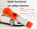 Hammer multifonctionnel rouge et jaune pour la sécurité automobile avec lampe de poche