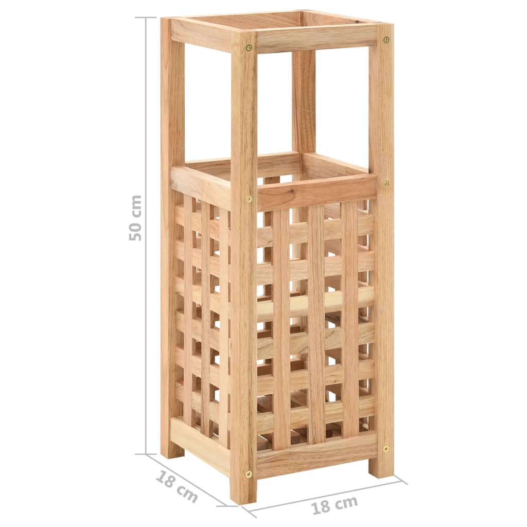 Parapluie Stand Noix Bois massif 18x18x50 cm