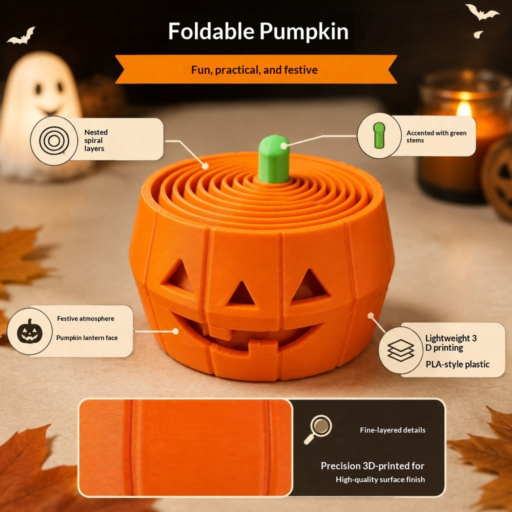 3D imprimé Stretchy Pumpkin Halloween Stress-Relief Stretch Toy Ornement