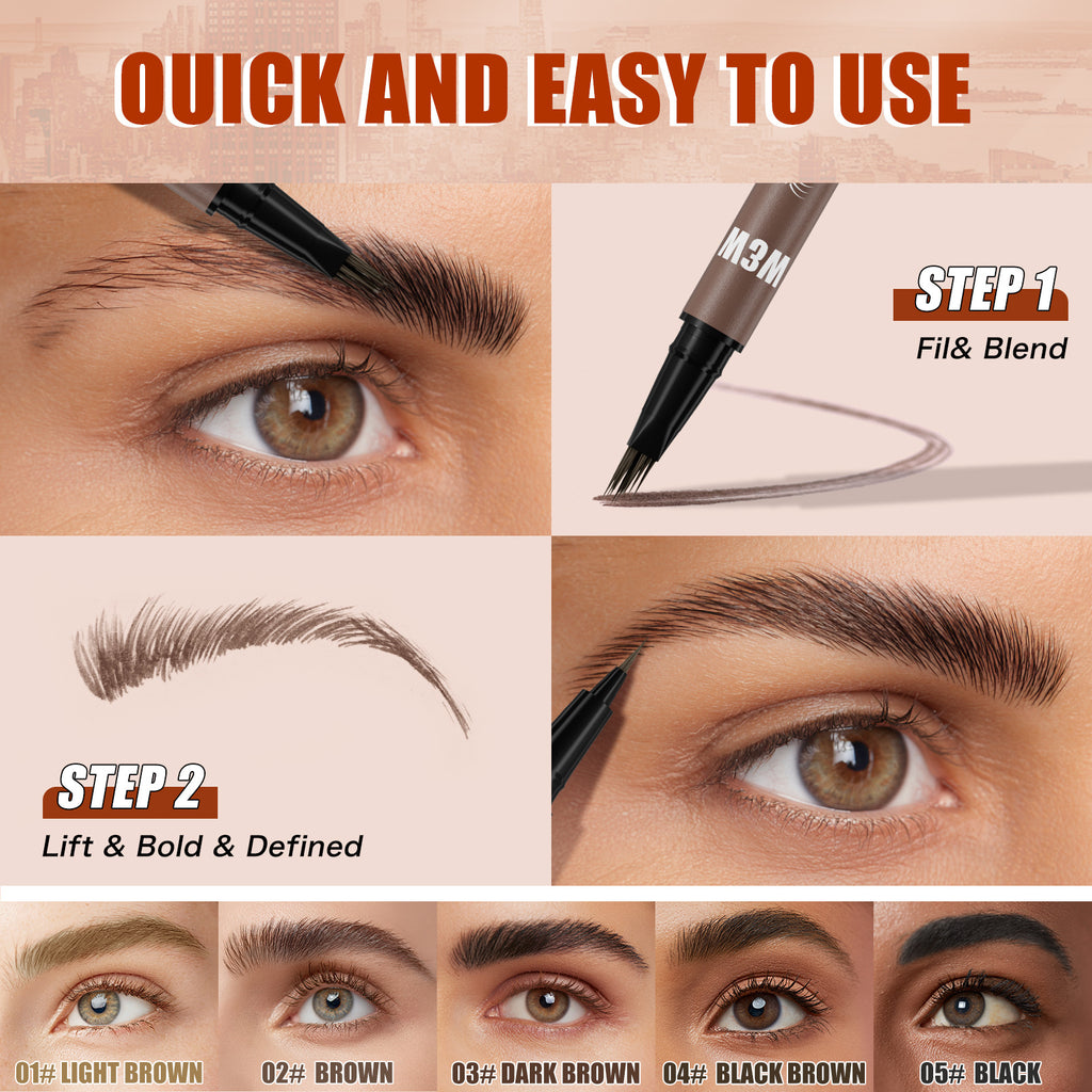 Pinceau à sourcils liquides résistant à la sueur