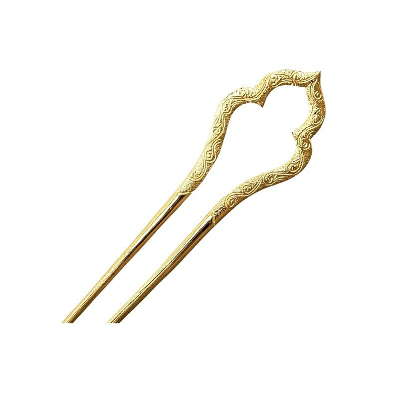 Épingle à cheveux vintage U plaqué or