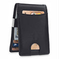 Porte-cartes en cuir pur Rfid Hommes antivol Swiping Amazon