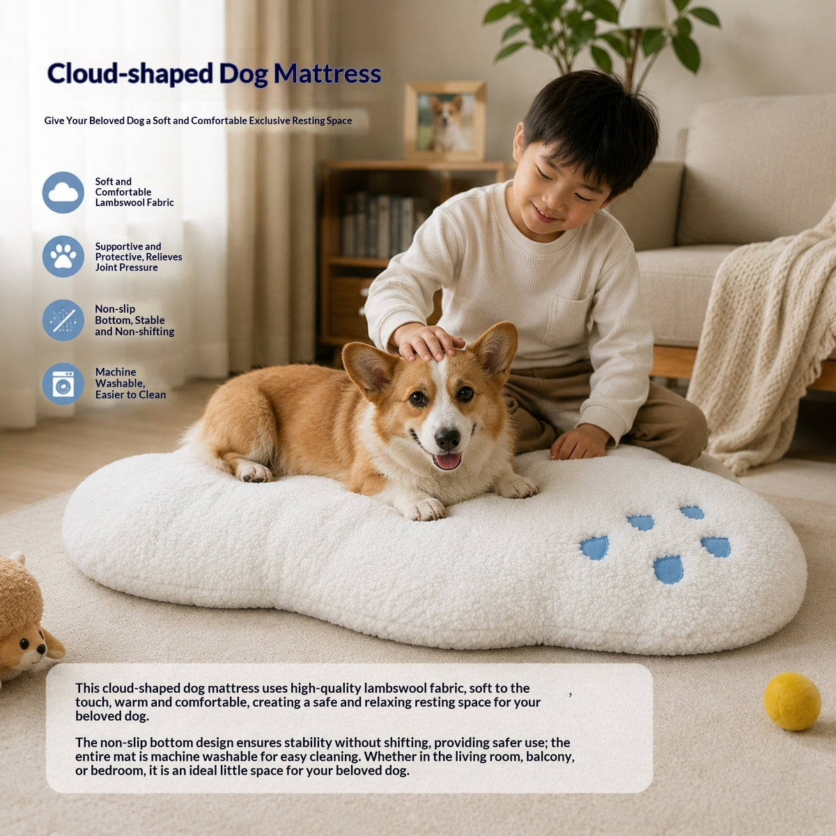 Matelas pour animaux de compagnie Cat and Dog Universal doux et confortable Tapis de couchage pour animaux de compagnie