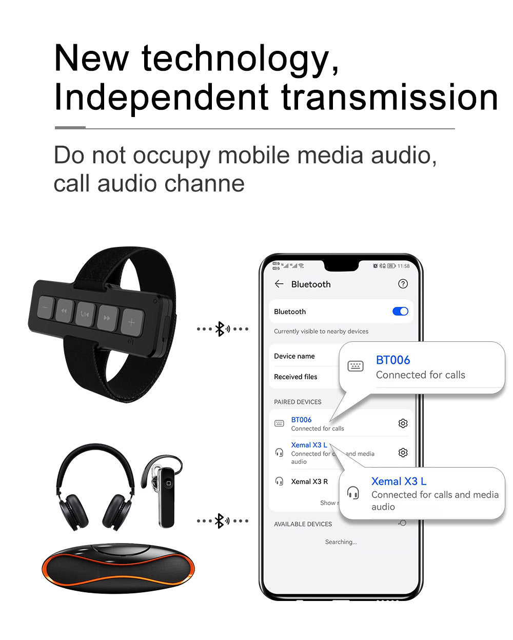Bluetooth 50 voiture Bluetooth contrôleur moto télécommande Réponse accrocher téléphone