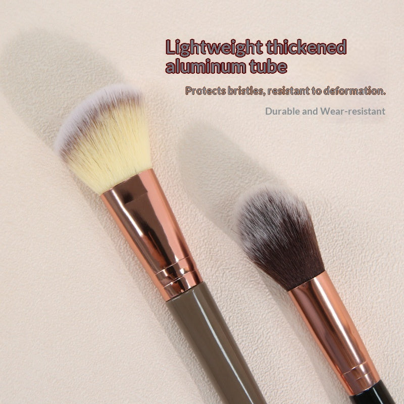 Soft Portable Maquillage Double Tête Cuivre-Hair Brosse Highlight