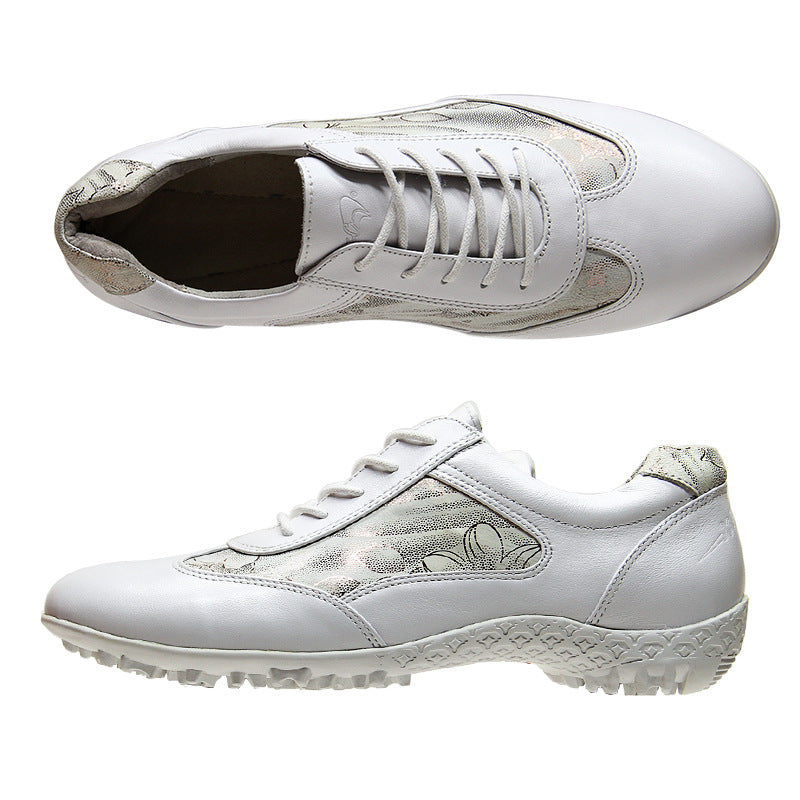 Sneakers antidérapants respirants en cuir casual léger pour femmes