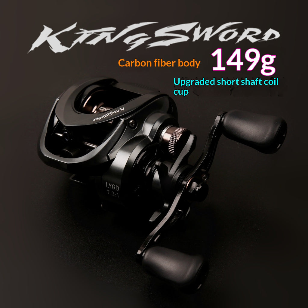 Bobine de baitcasting ultra-légère en fibre de carbone