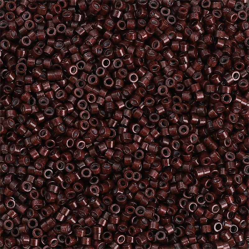 Perles rondes de graines de verre peintes à l'huile