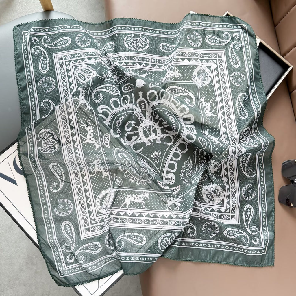 70cm carré Cashew-pattern soie Scarfultrathin et respirant écharpe