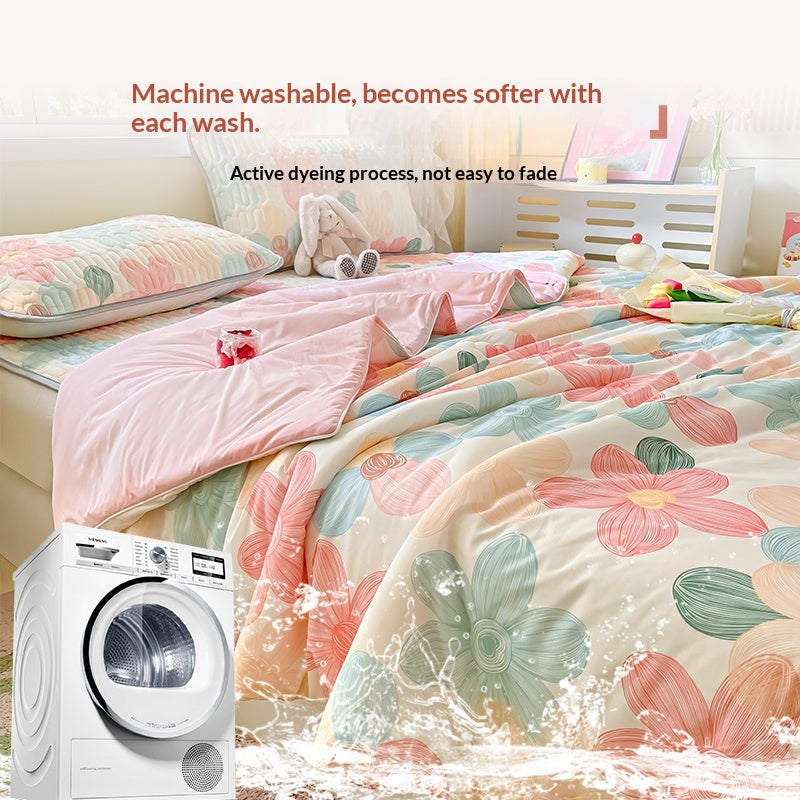 Fresh and Airy Cooling Ice-silk Summer Quilt Climatisation