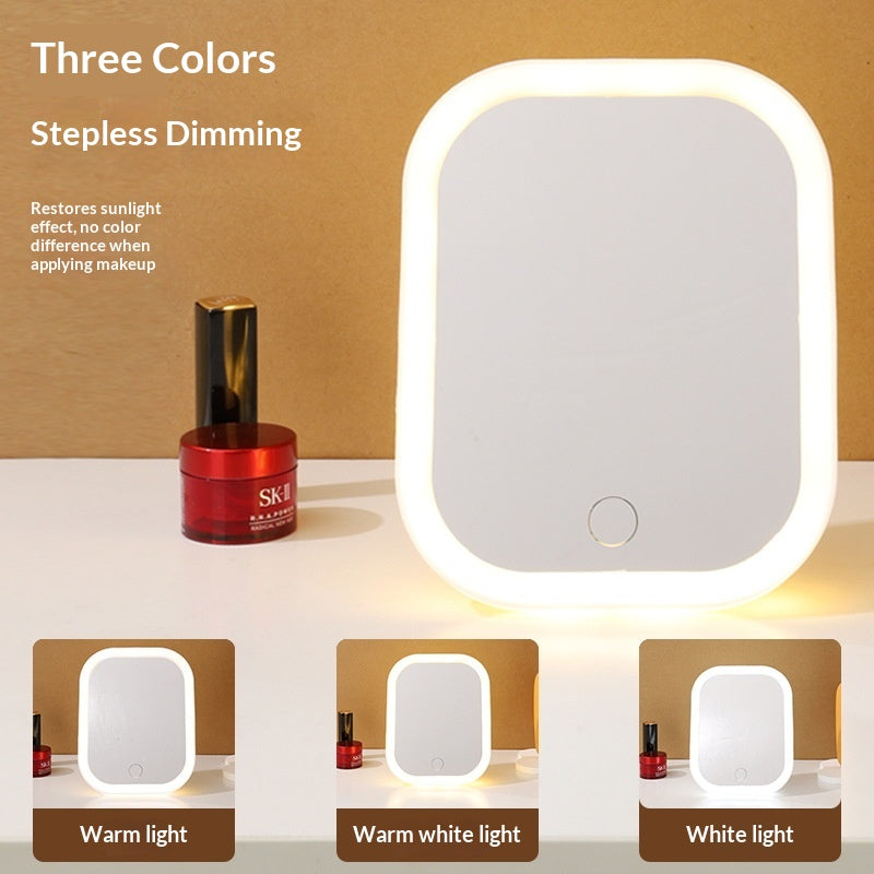 Miroir de maquillage illuminé carré de ménage