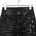 American High Street Ripped Stretch Paint Splash Straight Jeans Hommes