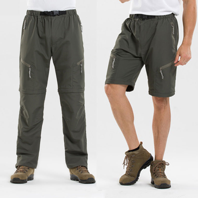 Summer Outdoor Sports Detachable Two-piece Mountaineering Quick-dry Pants Two-section Light Quick-dry Men's And Women's Mountain Dual-use Quick-dry Pa