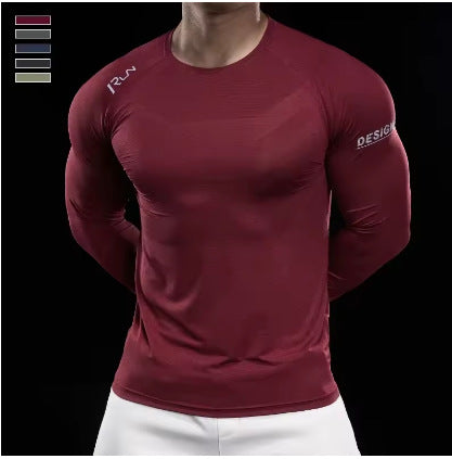 T-shirt sport polyvalent à manches longues pour hommes