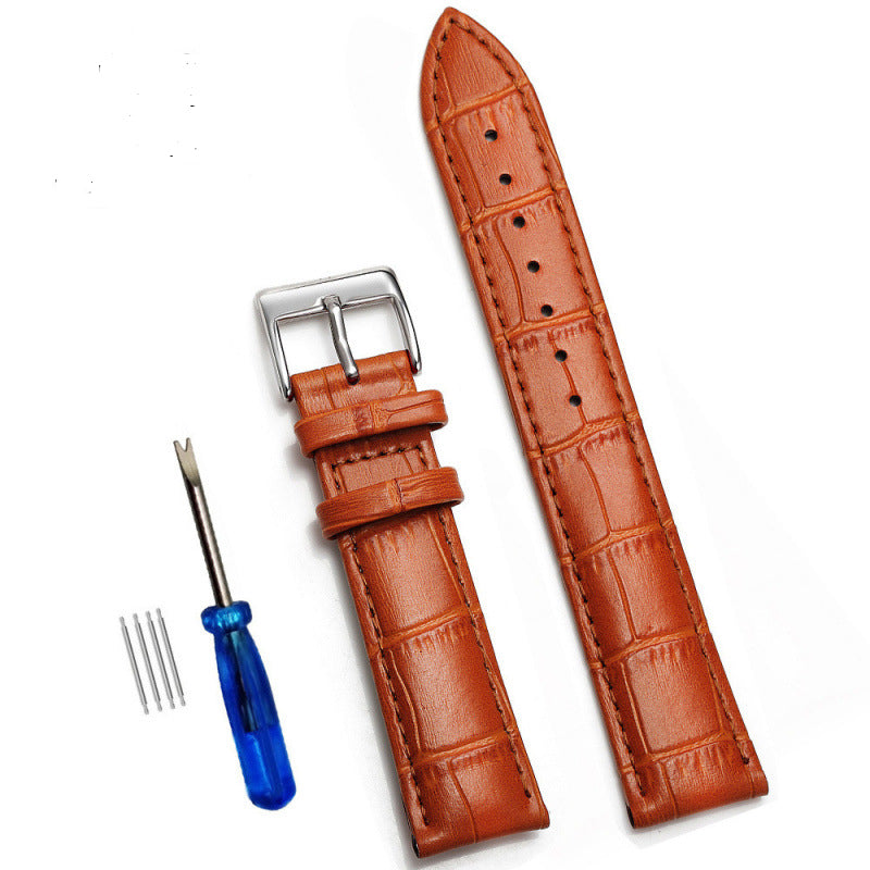 Comfortable Genuine Leather Watch Strap Cowhide