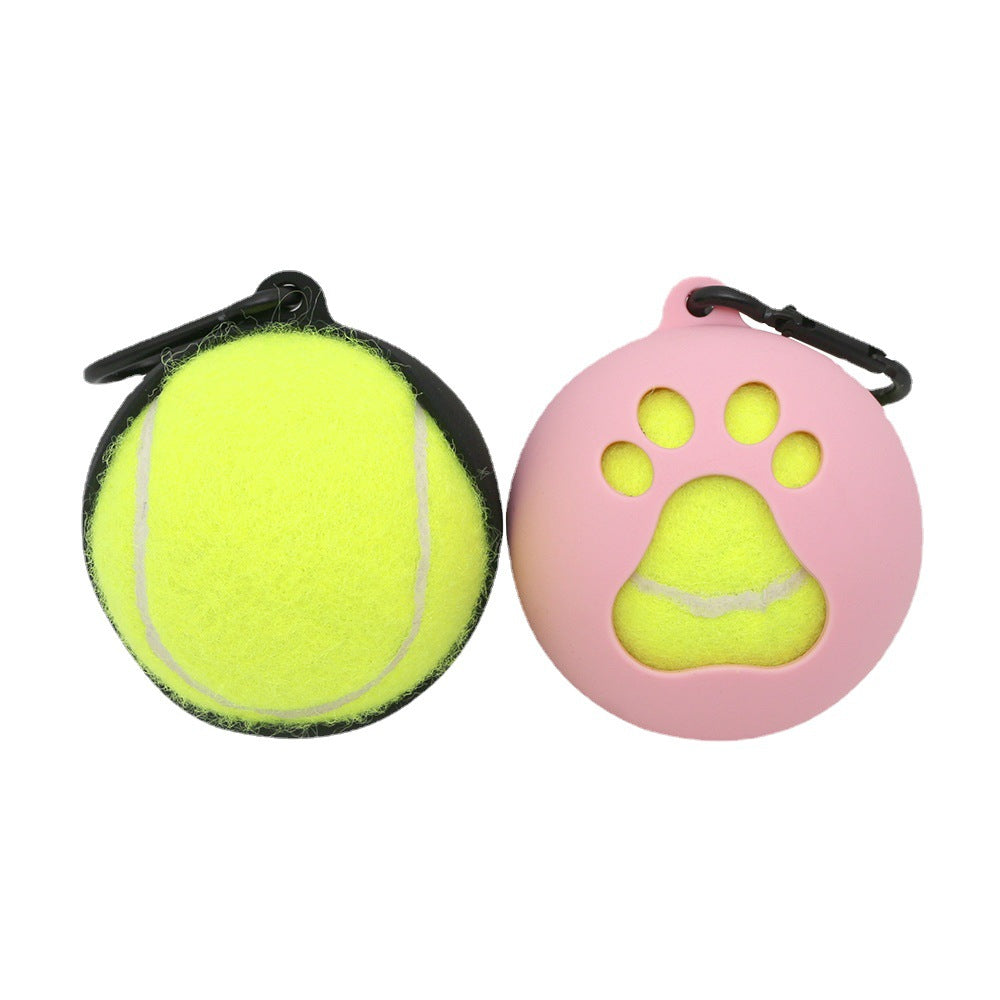 Bracelet de tennis Portable mains-libres chien fournitures de marche d'entraînement boule gaine