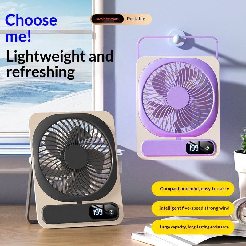 Affichage numérique Mini ventilateur de papier chargé USB