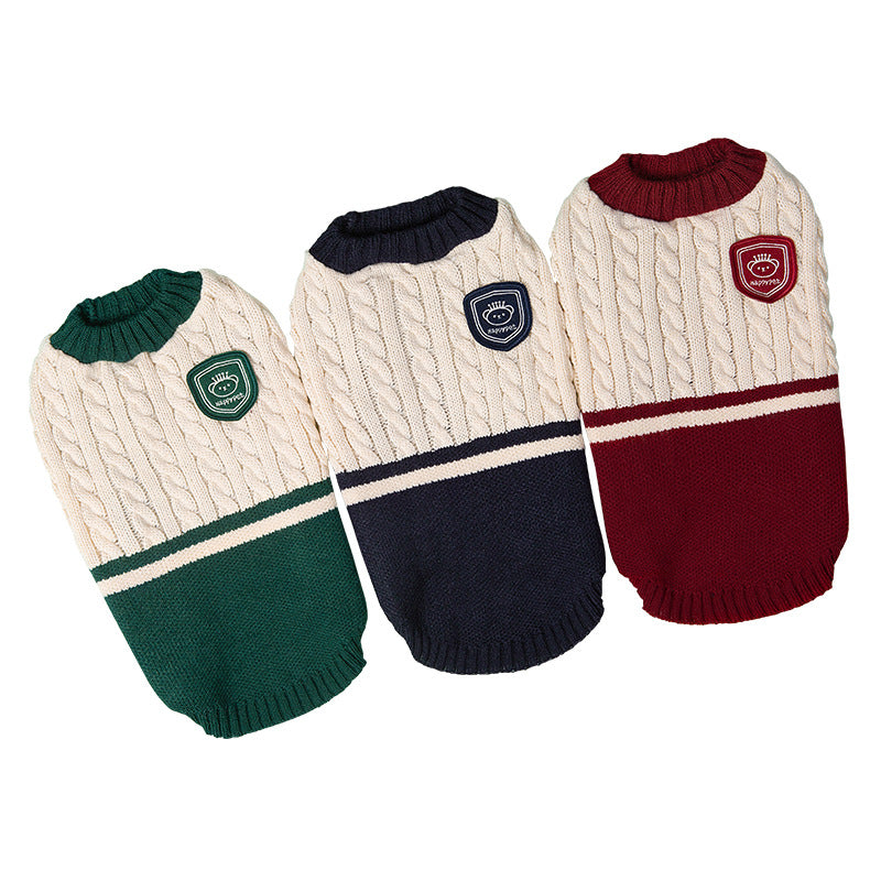 Pet Academy Style Épaisseur chaud Stretch Dog Sweater