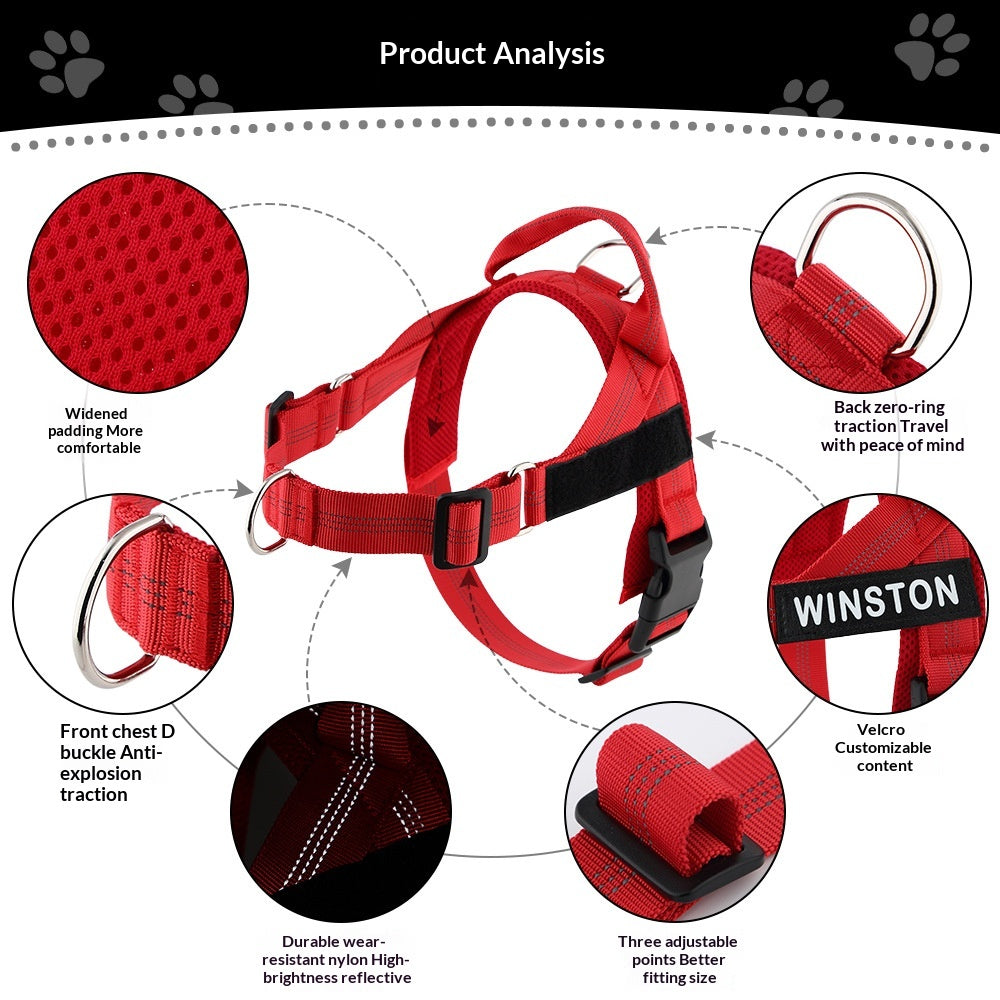 Easy-to-cover Lightweight Dog Breast Strap Hand Holding Rope