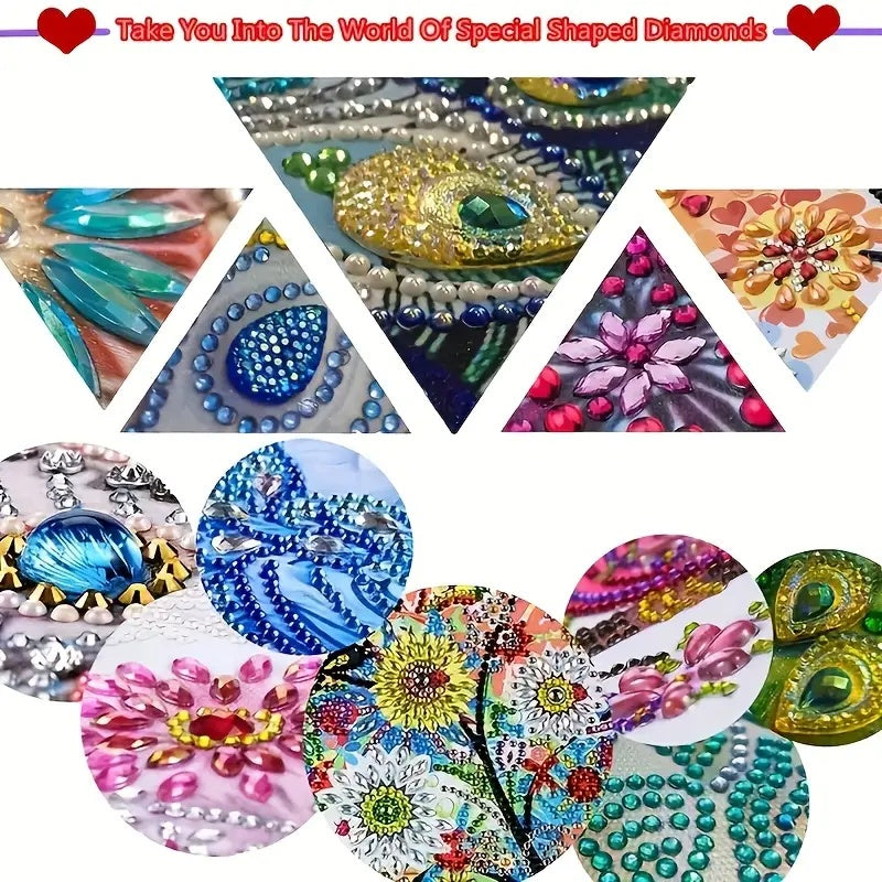 Porte-clés de peinture diamant bricolage - Motif animal