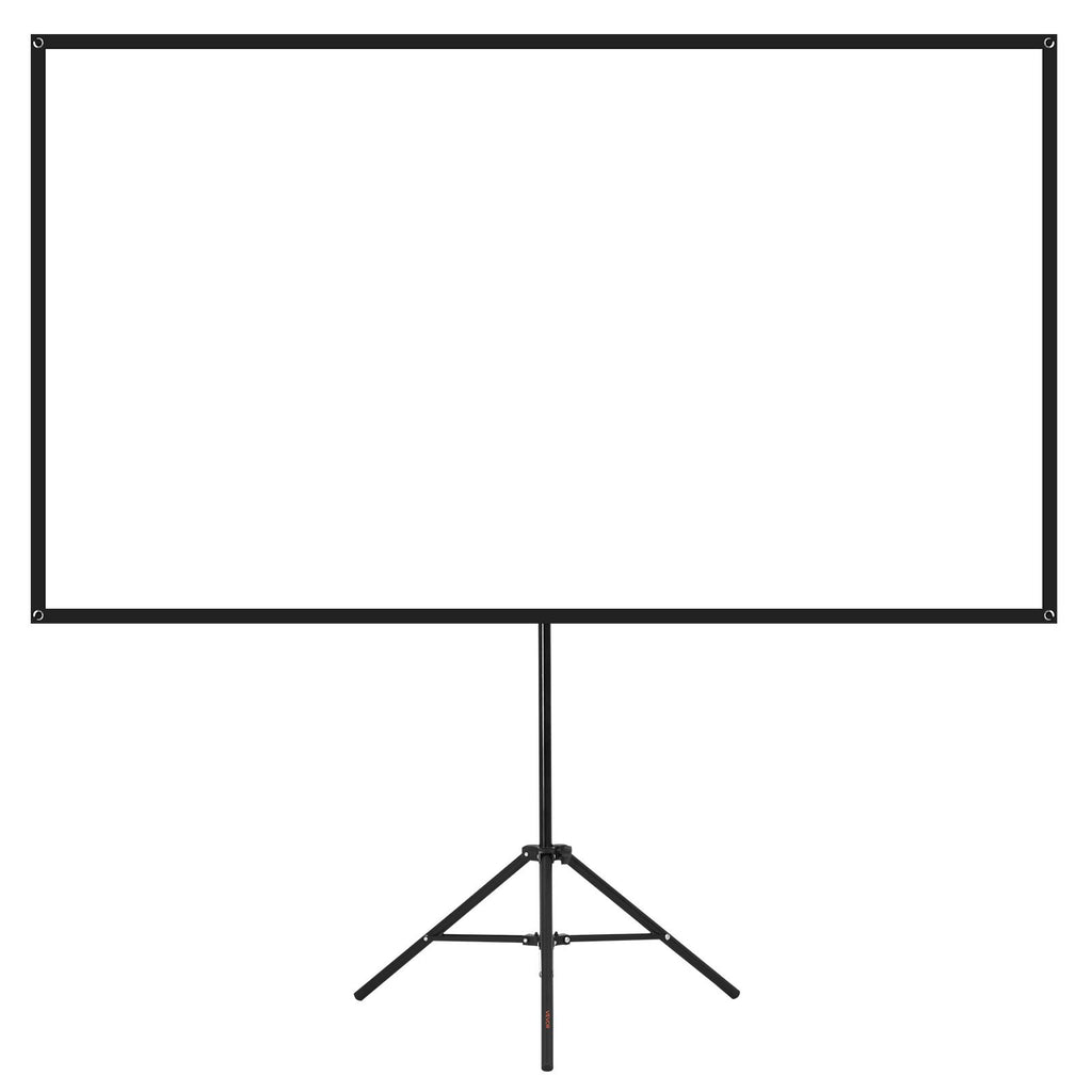 Écran de projecteur trépied avec support 80 pouces 160° large angle 4K HD 16:9 écran