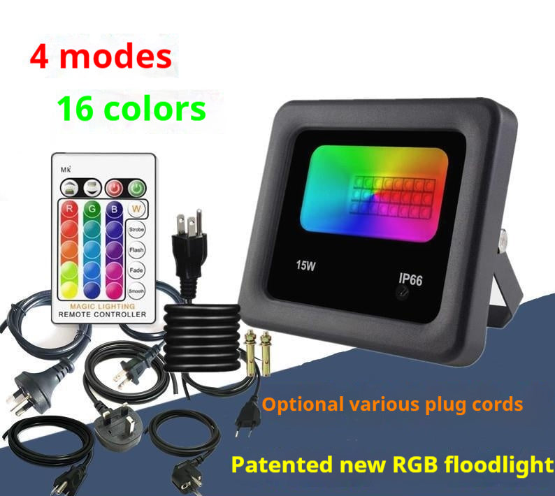 Colorful Remote Control Couleur Change Light Floodlight Outdoor Color Projection Lig