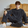 Automne et hiver Fleece doublée d'épaisse Fleece Corail Casual rond Col Loose Plus Taille Homewe