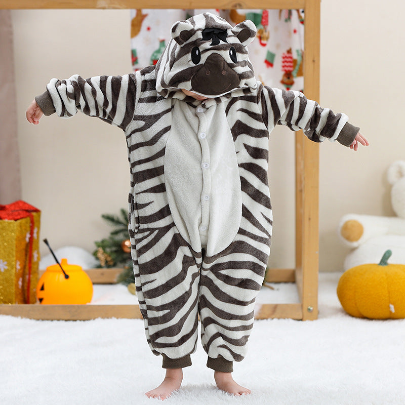 Cartoon animal onesies pour les enfants plus âgés costumes de performance Halloween