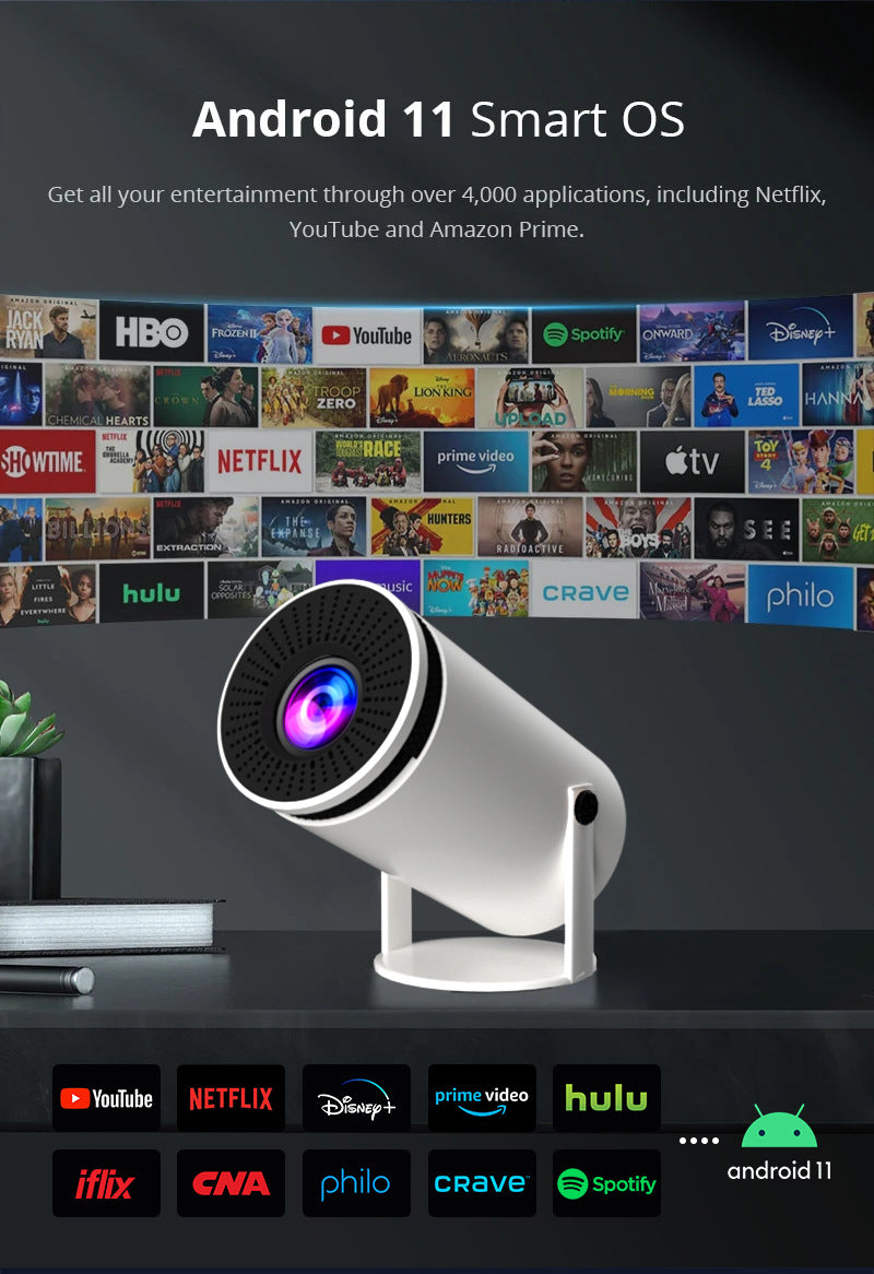 Barrel Machine Hy300 Smart AnzhuoHD Écran de projection Accueil Recommander Projecteur