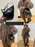 Arrivée Niche-design Sac de corps en cuir ciré à l'huile